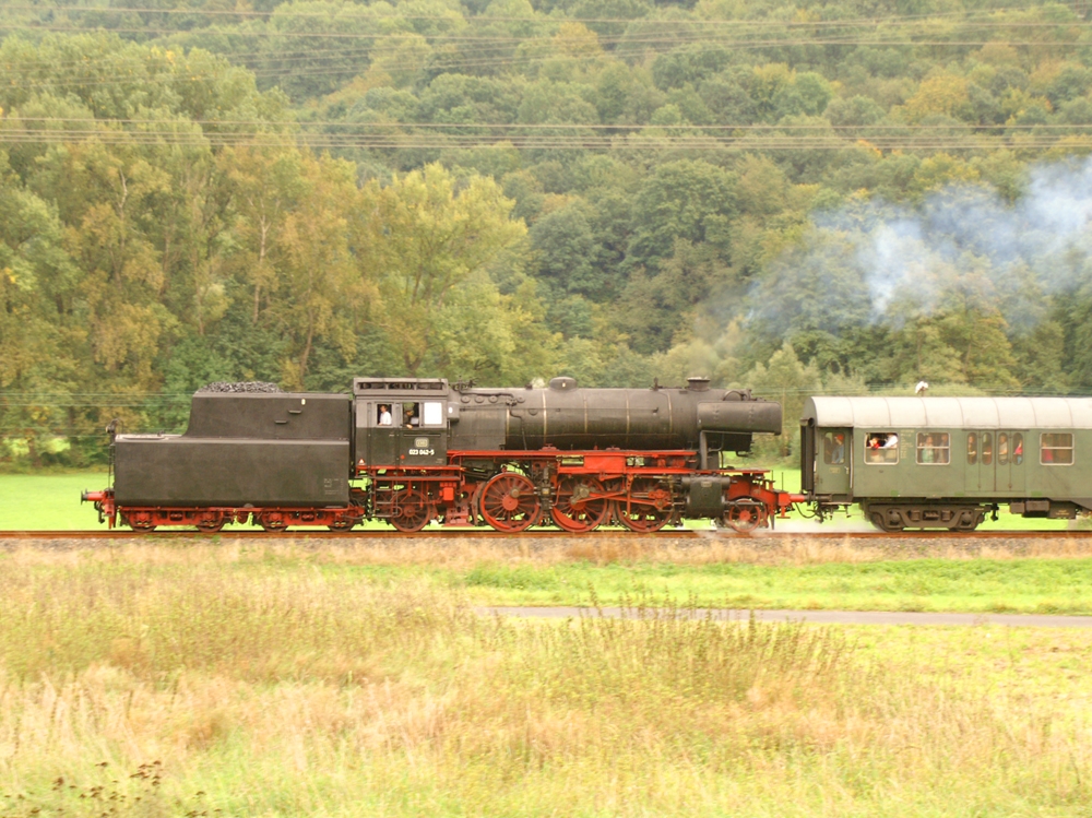 Dampflokomotive BR23 042 in voller Fahrt. (Bild: Steffen Remmel, dpg_foto_0046.jpg)